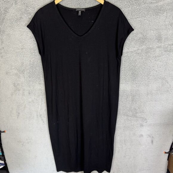 Eileen Fisher Dresses & Skirts - Eileen Fisher Dress Women’s‎ S Black Maxi Woven Lagenlook Coastal